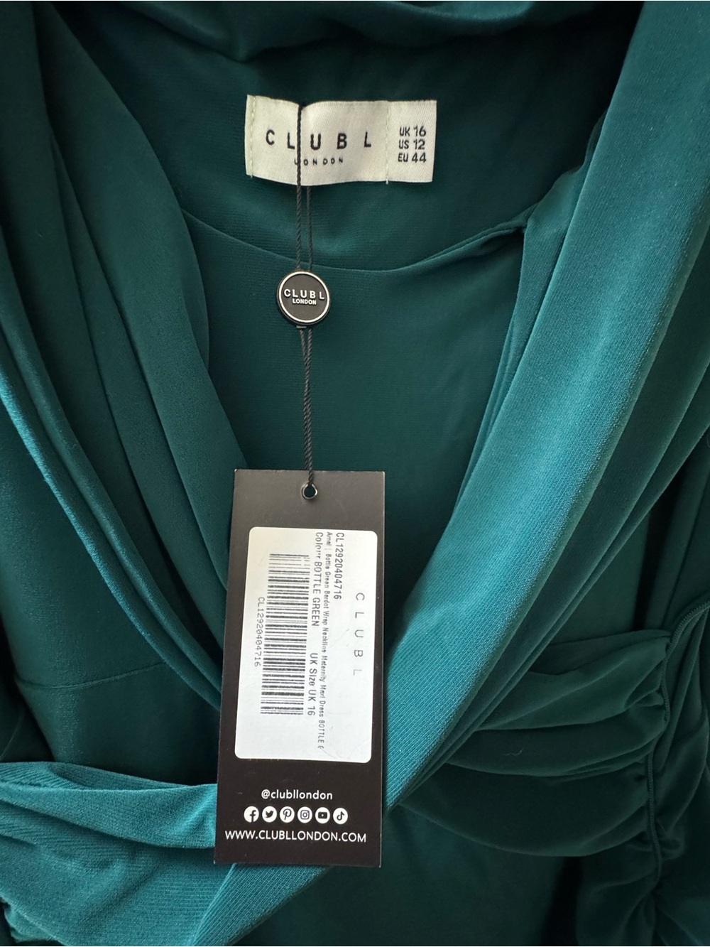 Elegant Teal Draped Women’s Maternity Dress